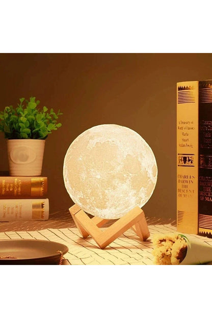 Ahşap Tabanlı Satürn Figürlü Kristal Küre – LED Işıklı Romantik Dekor