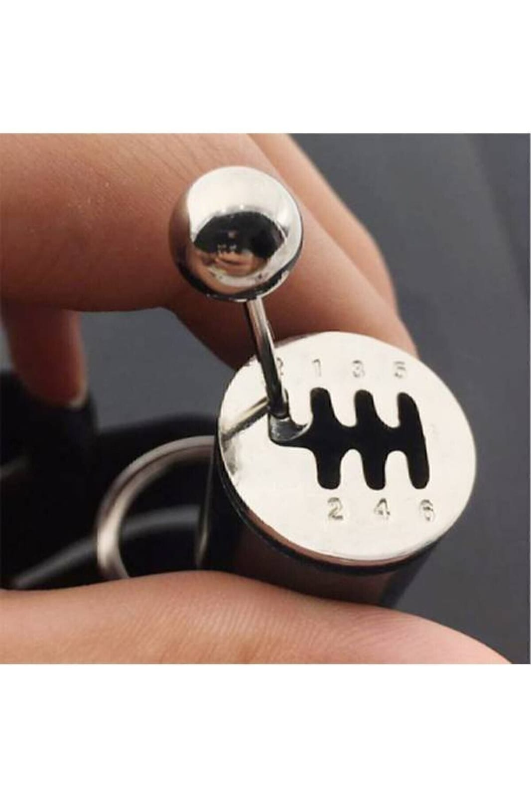 Renkli Hareketli Araba Manuel Vites Anahtarlık Altı Hız Dişli Shifter Topuzu Metal Anahtarlık