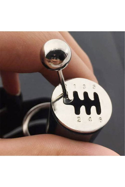 Renkli Hareketli Araba Manuel Vites Anahtarlık Altı Hız Dişli Shifter Topuzu Metal Anahtarlık