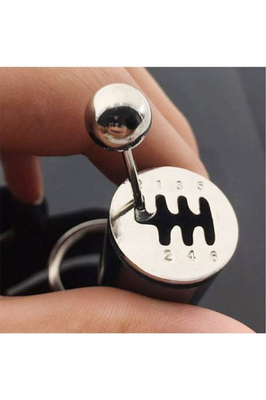 Renkli Hareketli Araba Manuel Vites Anahtarlık Altı Hız Dişli Shifter Topuzu Metal Anahtarlık