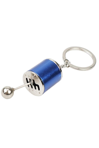 Renkli Hareketli Araba Manuel Vites Anahtarlık Altı Hız Dişli Shifter Topuzu Metal Anahtarlık